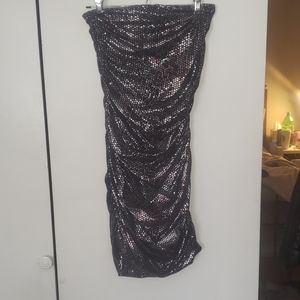 Express ruched bodycon dress